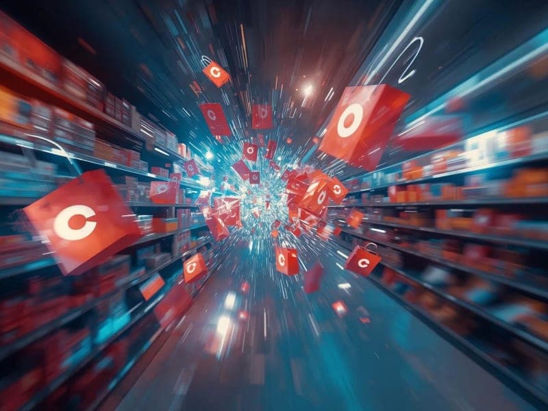 Retail brand marketing team creating viral social media content